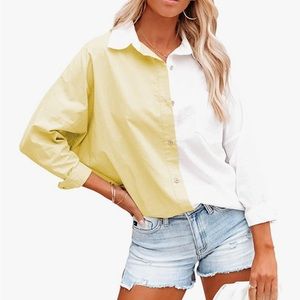 A elite Women’s Button Down (Yellow/White)